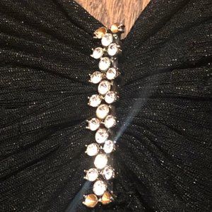 Shimmery black slip dress